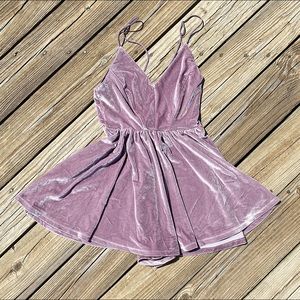 Purple Velvet Romper